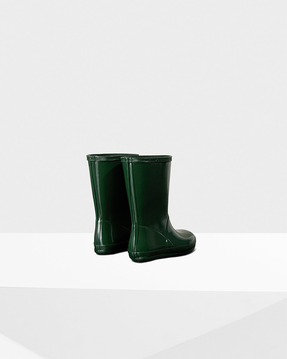 Botas De Agua Hunter Niños Original First Classic Gloss - Verde - Argentina 8750MGUCH